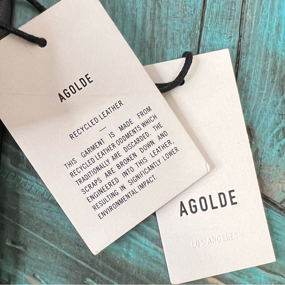 Agolde Criss Cross Recycled Leather Straight in Detox Size 29 - Picture 14 of 15